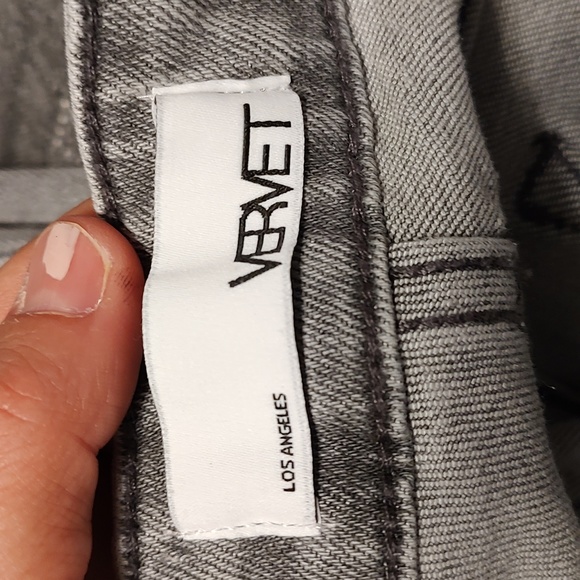 ❤️EUC Vervet Brand Too Good to Me High Rise Cropped Skinny Jeggings, Grey Wash - Picture 7 of 14